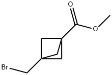 3-(ブロモメチル)ビシクロ[1.1.1]ペンタン-1-カルボン酸メチル 化学構造式
