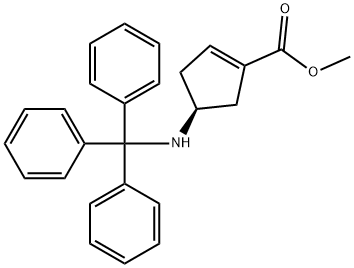 (S)-4-(三苯甲基氨基)环戊-1-烯甲酸甲酯,1113025-21-0,结构式