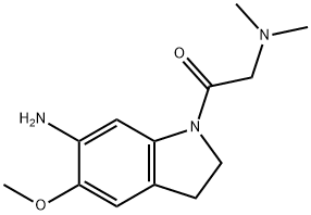 1-(6-Amino-5-methoxyindolin-1-yl)-2-(dimethylamino)ethanone Struktur