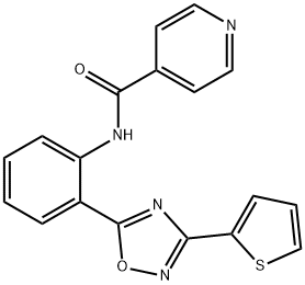 N-{2-[3-(thiophen-2-yl)-1,2,4-oxadiazol-5-yl]phenyl}pyridine-4-carboxamide|