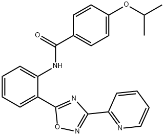 4-(propan-2-yloxy)-N-{2-[3-(pyridin-2-yl)-1,2,4-oxadiazol-5-yl]phenyl}benzamide Structure