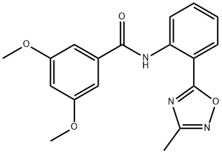 3,5-dimethoxy-N-[2-(3-methyl-1,2,4-oxadiazol-5-yl)phenyl]benzamide Structure