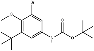 tert-Butyl (3-bromo-5-(tert-butyl)-4-methoxyphenyl)carbamate Struktur