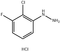 (2-Chloro-3-fluorophenyl)hydrazine hydrochloride Struktur