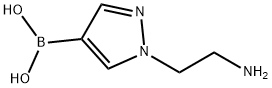 (1-(2-Aminoethyl)-1H-pyrazol-4-yl)boronic acid Struktur