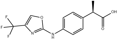 (R)-2-(4-((4-(Trifluoromethyl)oxazol-2-yl)amino)phenyl)propanoic acid Structure