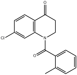 7-氯-1-(2-甲基苯甲酰)-2,3-二氢喹啉-4(1H)-酮, 114417-14-0, 结构式