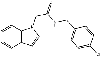 N-(4-chlorobenzyl)-2-(1H-indol-1-yl)acetamide Structure