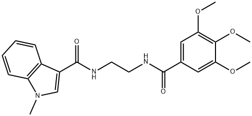 1-methyl-N-(2-{[(3,4,5-trimethoxyphenyl)carbonyl]amino}ethyl)-1H-indole-3-carboxamide Struktur