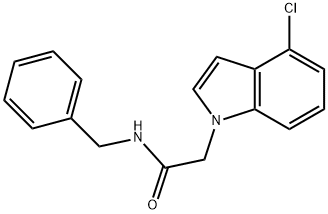 N-benzyl-2-(4-chloro-1H-indol-1-yl)acetamide Struktur