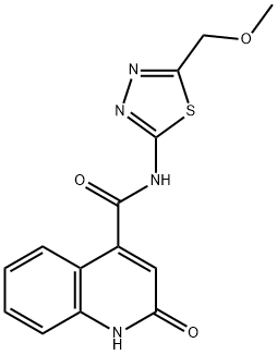 2-hydroxy-N-[5-(methoxymethyl)-1,3,4-thiadiazol-2-yl]quinoline-4-carboxamide Struktur