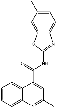2-methyl-N-[(2Z)-6-methyl-1,3-benzothiazol-2(3H)-ylidene]quinoline-4-carboxamide Struktur