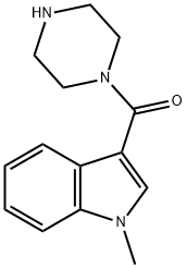 (1-methyl-1H-indol-3-yl)(piperazin-1-yl)methanone 结构式