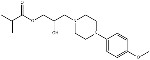 2-hydroxy-3-[4-(4-methoxyphenyl)piperazin-1-yl]propyl 2-methylprop-2-enoate Struktur