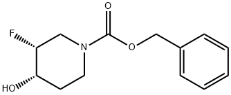 1-Piperidinecarboxylic acid, 3-fluoro-4-hydroxy-, phenylmethyl ester, (3R,4S)-, 1147112-66-0, 结构式