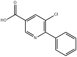 5-氯-6-苯基吡啶-3-羧酸 结构式