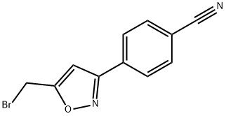 4-[5-(Bromomethyl)-3-isoxazolyl]benzonitrile Structure