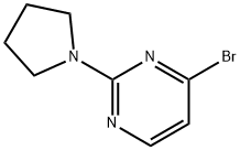 4-bromo-2-(1-pyrrolidinyl)Pyrimidine 化学構造式