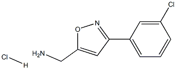 C-[3-(3-Chloro-phenyl)-isoxazol-5-yl]-methylamine hydrochloride Structure