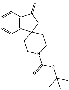 Tert-Butyl 7-Methyl-3-Oxo-2,3-Dihydrospiro[Indene-1,4'-Piperidine]-1'-Carboxylate Struktur