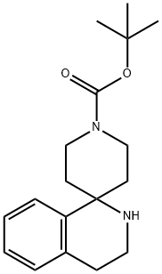 SPIRO[ISOQUINOLINE-1(2H),4'-PIPERIDINE]-1'-CARBOXYLIC ACID, 3,4-DIHYDRO-, 1,1-DIMETHYLETHYL ESTER Struktur
