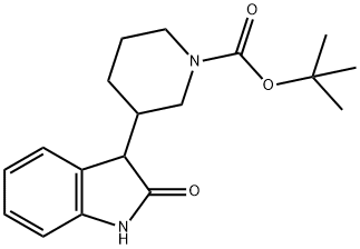 Tert-Butyl 3-(2-Oxoindolin-3-Yl)Piperidine-1-Carboxylate Struktur
