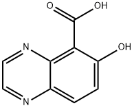 6-hydroxy-5-Quinoxalinecarboxylic acid 化学構造式