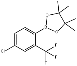 4-氯-2-(三氟甲基)苯硼酸频呢醇酯, 1165935-85-2, 结构式