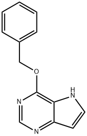 4-(ベンジルオキシ)-5H-ピロロ[3,2-D]ピリミジン 化学構造式