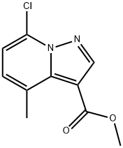 methyl 7-Chloro-4-methylpyrazolo[1,5-a]pyridine-3-carboxylate 结构式