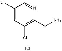 (3,5-Dichloropyridin-2-yl)methanamine dihydrochloride 化学構造式