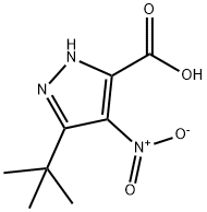 3-tert-butyl-4-nitro-1H-pyrazole-5-carboxylic acid Struktur
