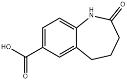 2-oxo-2,3,4,5-tetrahydro-1H-benzo[b]azepine-7-carboxylic acid 化学構造式