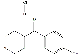 (4-Hydroxy-phenyl)-piperidin-4-yl-methanone hydrochloride Struktur