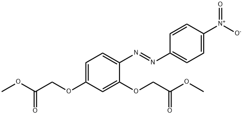 (E)-dimethyl 2,2'-((4-((4-nitrophenyl)diazenyl)-1,3-phenylene)bis(oxy))diacetate,1173556-22-3,结构式