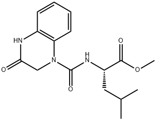 methyl (2S)-4-methyl-2-[(3-oxo-2,4-dihydroquinoxaline-1-carbonyl)amino]pentanoate Struktur