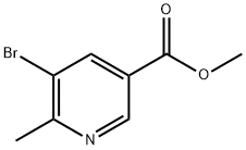 5-Bromo-6-methyl-nicotinic acid methyl ester 化学構造式