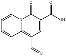 1-formyl-4-oxo-4H-quinolizine-3-carboxylic acid Struktur