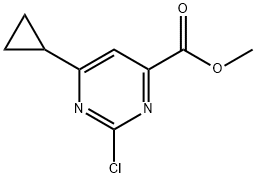 2-氯-6-环丙基嘧啶-4-羧酸甲酯,1175925-40-2,结构式