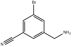 3-(aminomethyl)-5-bromobenzonitrile 化学構造式