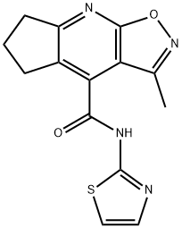 3-methyl-N-(1,3-thiazol-2-yl)-6,7-dihydro-5H-cyclopenta[b][1,2]oxazolo[4,5-e]pyridine-4-carboxamide,1179460-74-2,结构式