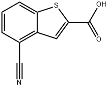 4-氰基苯并噻吩-2-羧酸 结构式