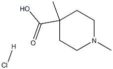 1,4-Dimethylpiperidine-4-carboxylic acid hydrochloride Struktur