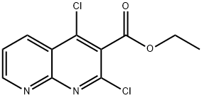 ethyl 2,4-dichloro-1,8-naphthyridine-3-carboxylate 化学構造式