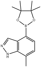 7-Methyl-1H-indazole-4-boronic acid pinacol ester,1186334-60-0,结构式