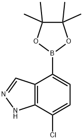 7-Chloro-1H-indazole-4-boronic acid pinacol ester,1186334-62-2,结构式
