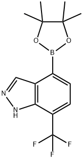 7-trifluoromethyl-4-(4,4,5,5-tetramethyl-1,3,2-dioxaborolan-2-yl)-1h-indazole,1186334-80-4,结构式