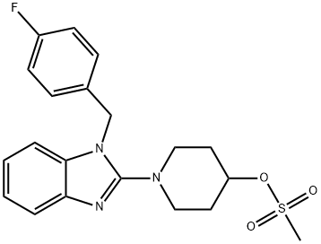 1-(1-(4-氟苯甲基)-1H-苯并[D]咪唑-2-基)哌啶-4-基甲磺酸负离子, 1186430-53-4, 结构式