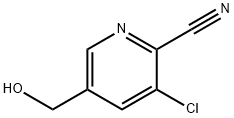 3-chloro-5-(hydroxymethyl)picolinonitrile Struktur