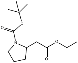 N-BOC-吡咯-2-乙酸乙酯 结构式